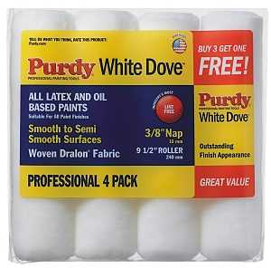 Purdy 13A863M02 Roller Cover, 10 mm Thick Nap, 240 mm L, Polyester Cover, White