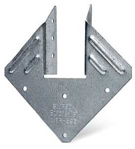 Simpson Strong-Tie H1A Hurricane Tie, 5-1/4 in L, 5-1/4 in W, Steel, Galvanized