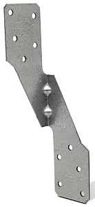 Simpson Strong-Tie H2.5A Hurricane Tie, Silver, 6 in L, 1-3/8 in W, Steel, Galvanized, Fastening Method: Nail, 1/PK