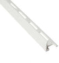 Shur-Trim ET1034WHT08 Tile Edge, 1/2 in H, 7/8 in W, Vinyl, White