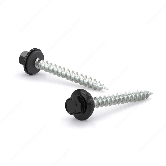 Reliable RSZ9112BLKVP Screw, 1-1/2 in L, Black, 100/BX