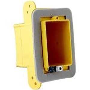 Hubbell 2011FBAR Cable Box, 1-Gang, Polycarbonate, Yellow, Bracket Mounting, 8633109