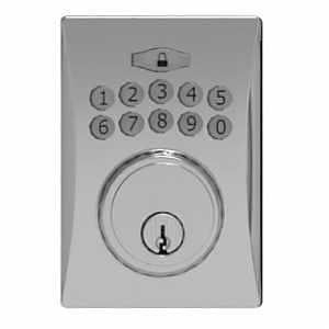 Taymor Centinel 1 Series 34-FV5010SN Digital Deadbolt, 3 Grade, Code, Keyed Key, Satin Nickel, 2-3/8 to 2-3/4 in Backset