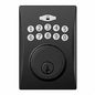 Taymor Centinel 1 Series 34-FV5010BLK Digital Deadbolt, 3 Grade, Code, Keyed Key, Matte Black, 2-3/8 to 2-3/4 in Backset