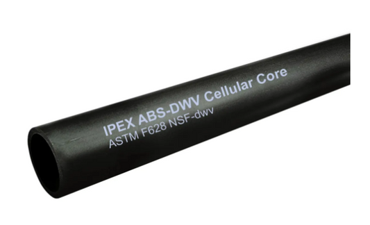 ABS Pipe (Cellular) 2in x 12ft Black