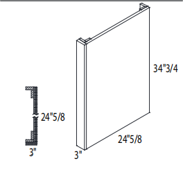 Golden Cabinetry Dishwasher Panel Walnut DWR