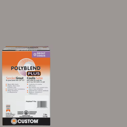 Polyblend Sanded Grout 7lb Delorean Grey #165