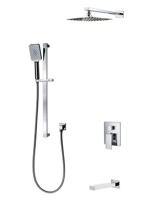 Kodaen Madison Square 4 PC Shower Kit F55123CP-W10ATS