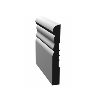 Taiga Primed MDF Baseboard 8' x 3/8" x 3 1/8" T-322