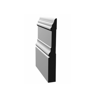 Taiga Primed MDF Baseboard 16' x 5/8" x 5" T-345