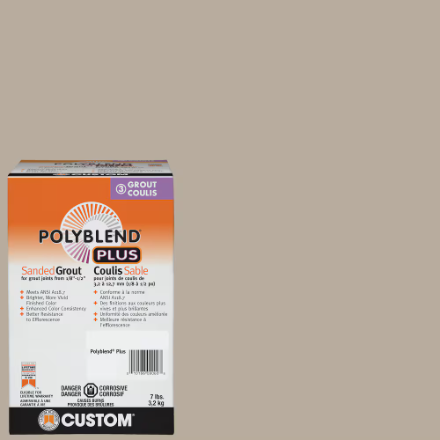 Polyblend Sanded Grout 7lb Oyster Grey #386