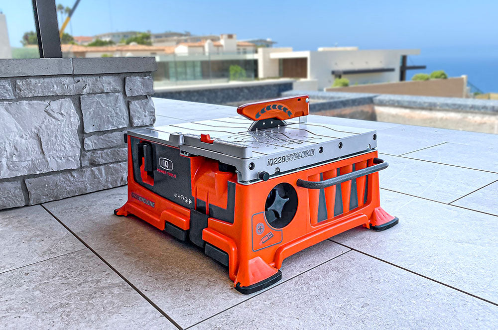 IQ Power Tools 7" Dry Cutting Table Tile Saw with Integrated Dust Control