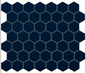 Daltile Glossy Navy Blue Hexagon Mosaic