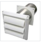 Toolway Vent Hood Louvered - White 4"