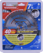 Toolway WorkBench Carbide Tipped Saw Blade, fine cut, 7 1/4 40T