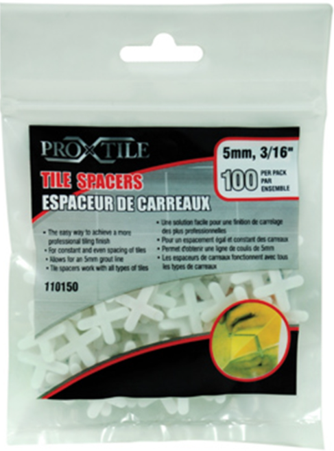 Toolway Tile Spacers 5mm (3/16") 100pc