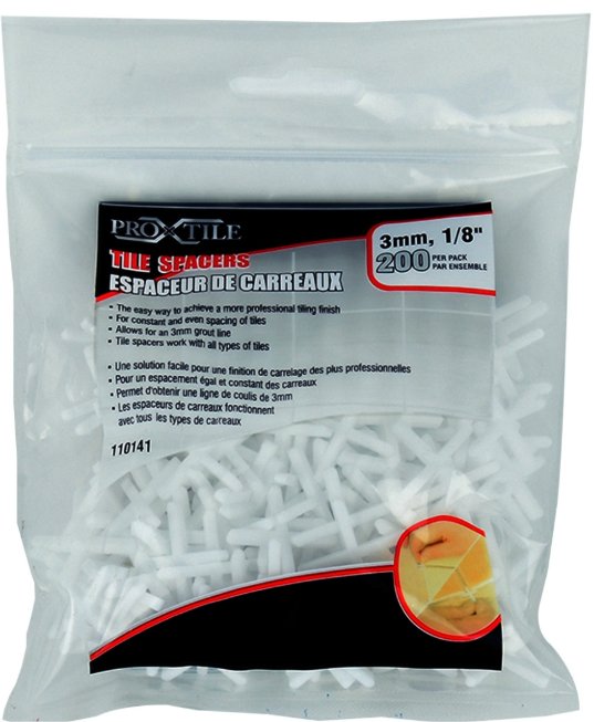 ToolWay Tile Spacers 3mm (1/8") 200pc