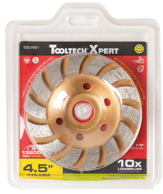 Toolway Segmented Diamond Cup Grinding Wheel Sintered 4.5"