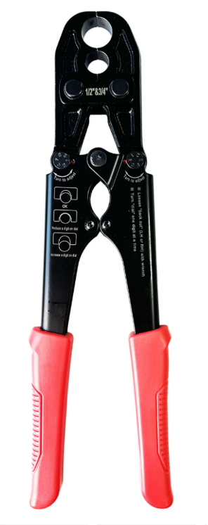 Toolway PEX Combo Crimp Tool ½in & ¾in