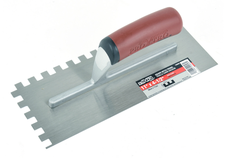 Toolway Notched Trowel 11" x 4 1/2" (3/8 x 3/8 sq notch)