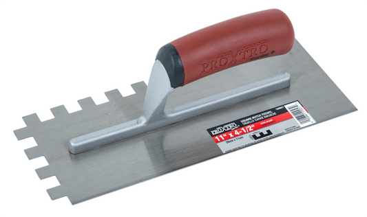 Toolway Notched Trowel 11" x 4 1/2" (1/2 x 1/2 sq notch)