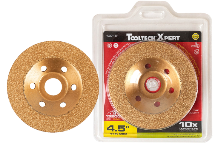 Toolway Vacuum Brazed Diamond Cup Grinding Wheel 4.5"