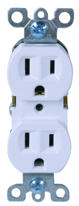 Toolway Duplex Recept. 15A White