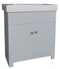 Toolway Vanity and Ceramic Top 2-Door 30x15.5x31.5in Grey