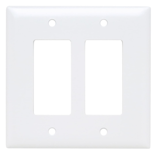 2 Gang Decora Plate White