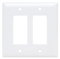 2 Gang Decora Plate White