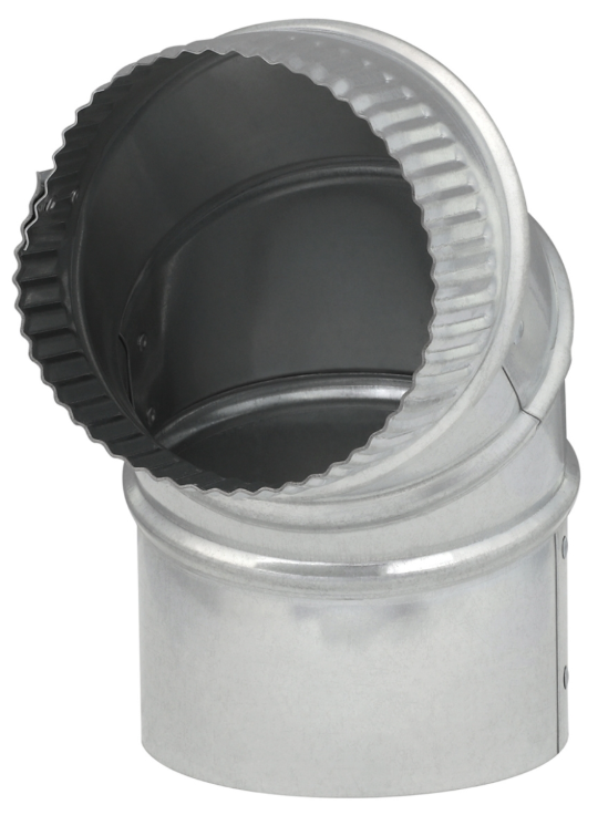 Toolway Galv. Elbow Adj 30ga. 4in x 90deg