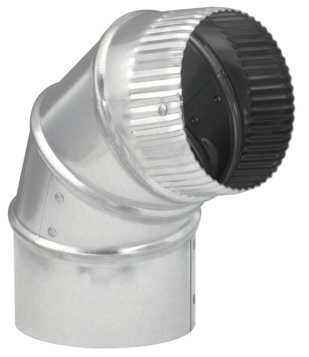 Toolway Galv. Elbow Adj 30ga. 4in x 90deg