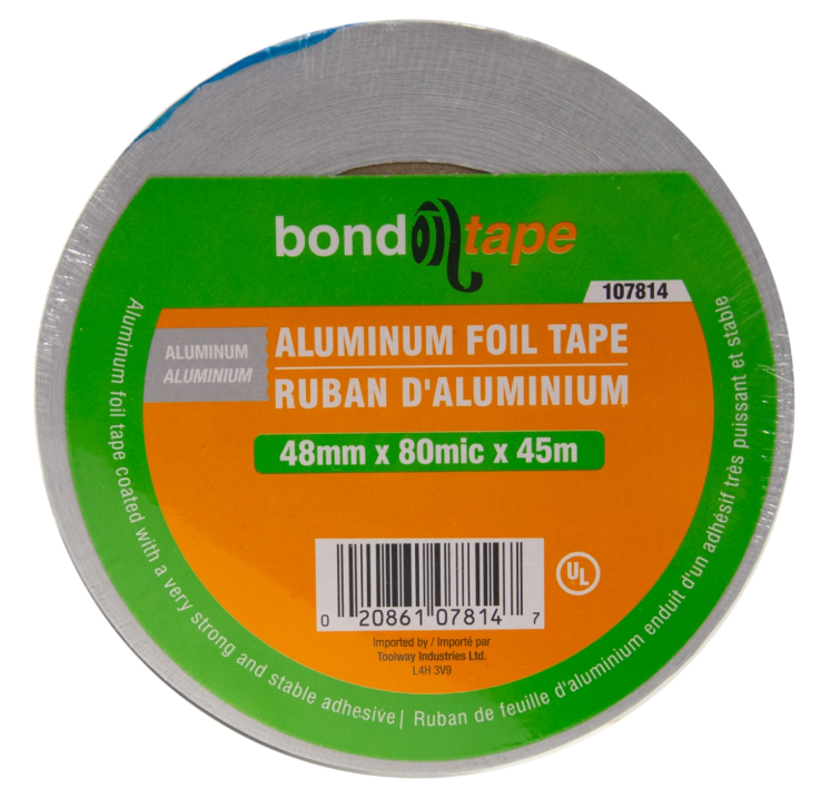 Toolway HVAC Aluminum Foil Tape 48mm x 45m