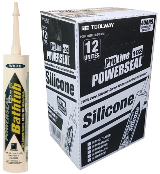 Proline 202 Kitchen/Bath Silicone Caulking/Sealant 300ml White