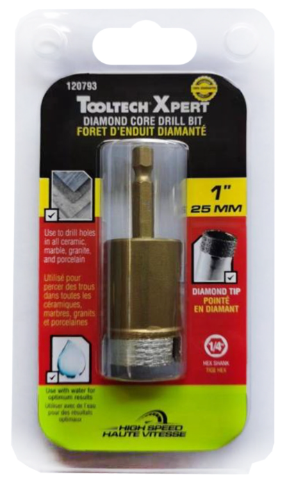Toolway Drill Bit Diamond Core 1" (25mm)