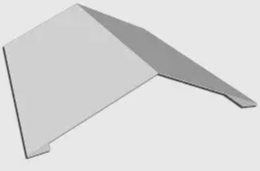 Ridge Cap Bright White 29G, 10' - QC18783