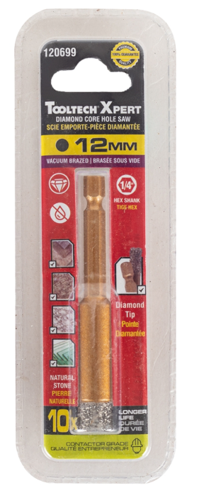 Tools:Diamond Core Hole Saw Bit 1/2" (12mm) Hex Shank