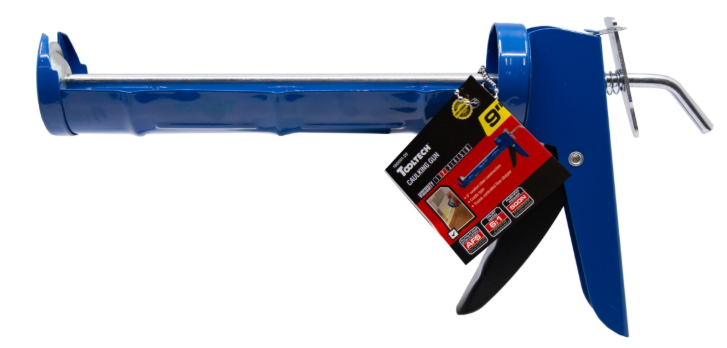 Toolway Cradle-Style Caulking Gun with Auto Flow Stop 9" Blue