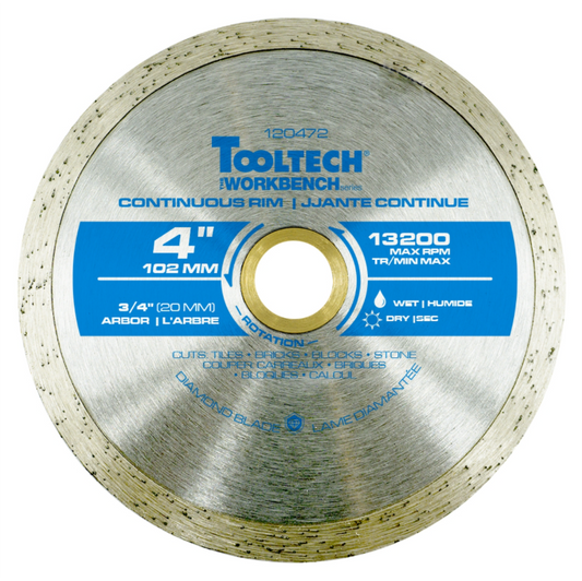 Toolway Blade 4" Thin Continuous Diamond