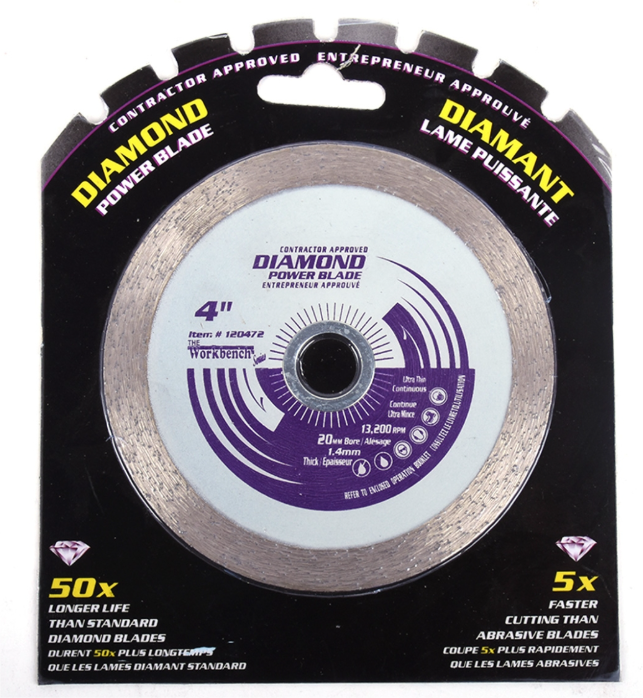 Toolway Blade 4" Thin Continuous Diamond