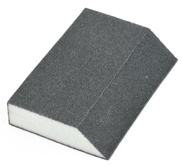 Toolway Angled Sanding Sponge 5" x 3.5" x 1" (100 Grain)