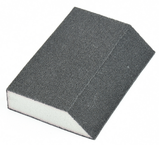 Toolway Angled Sanding Sponge 5" x 3.5" x 1" (100 Grain)