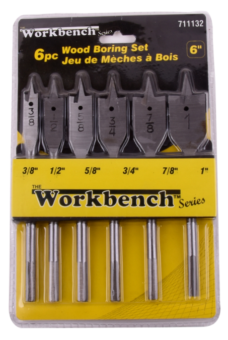 Toolway 6PC Drill Bits Wood Boring 6in Set