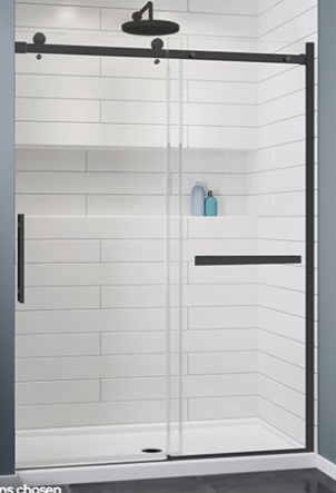 Fleurco Novara Plus Inline 60"W x 79"H BLK