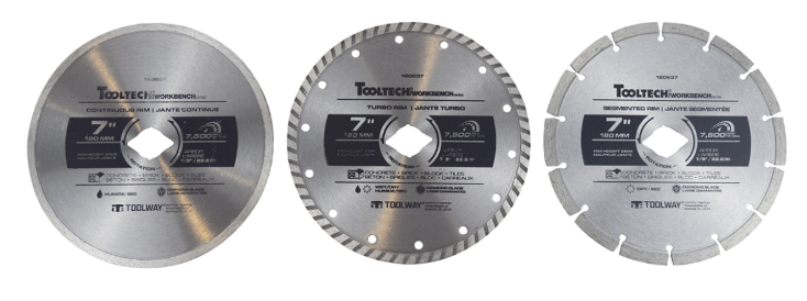 Toolway 3pc Set Diamond Saw Blade 7"