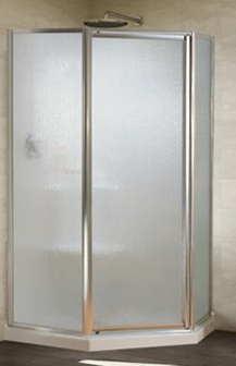 Fleurco Montreal Neo Shower Doors 36" Chrome, Clear Glass