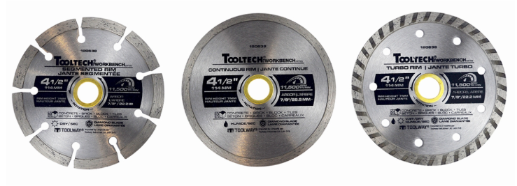 Toolway 3pc Set Diamond Saw Blade 4.5"