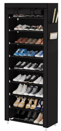 Portable Shoe Rack Grey 23.6×11.8×63 inches.
