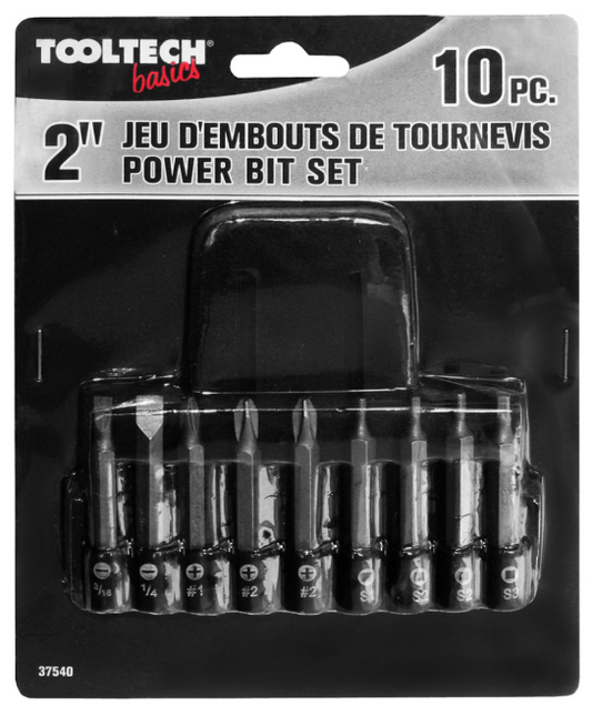 Toolway 2" Power Drill Bits With Holder, 10pc