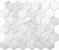 Sarana Trinidad Hex Backsplash Matte white/grey